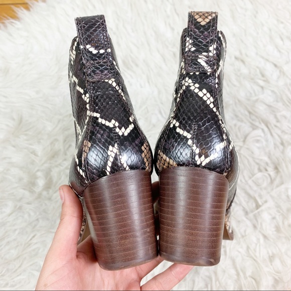 MADEWELL Regan Python Snakeskin Leather Slip On Ankle Booties US 7.5 - Picture 8 of 11